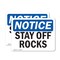 Signmission Stay Off Rocks, 7 in W x Rectangle, Vinyl Decal OS-2PACK-NS-D-57-L-18437 - alternate 1